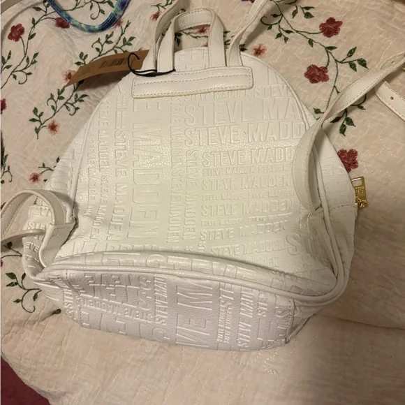 Steve Madden White and Floral Women's Backpack - Picture 8 of 10